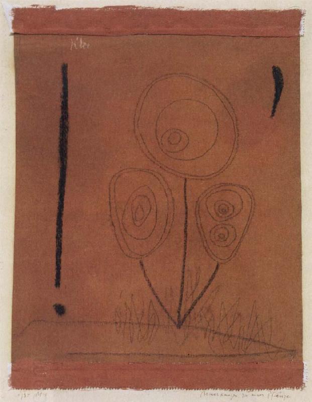 Paul Klee Remarks concerning a plant China oil painting art